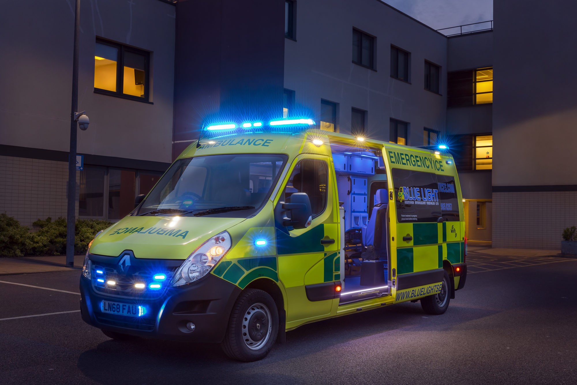 Ambulance livery, beacons and light bars