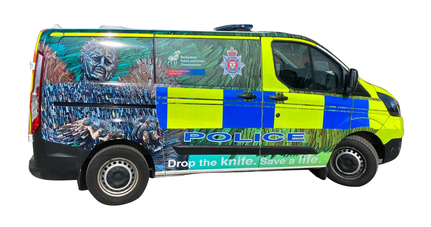 Police van livery - Derbyshire Constabulary