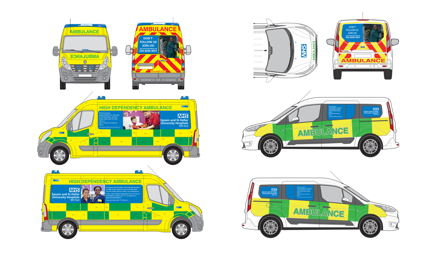 Ambulance livery proofs