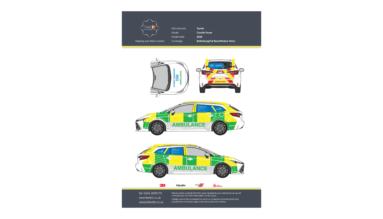 Ambulance livery proof Epsom and St Helier