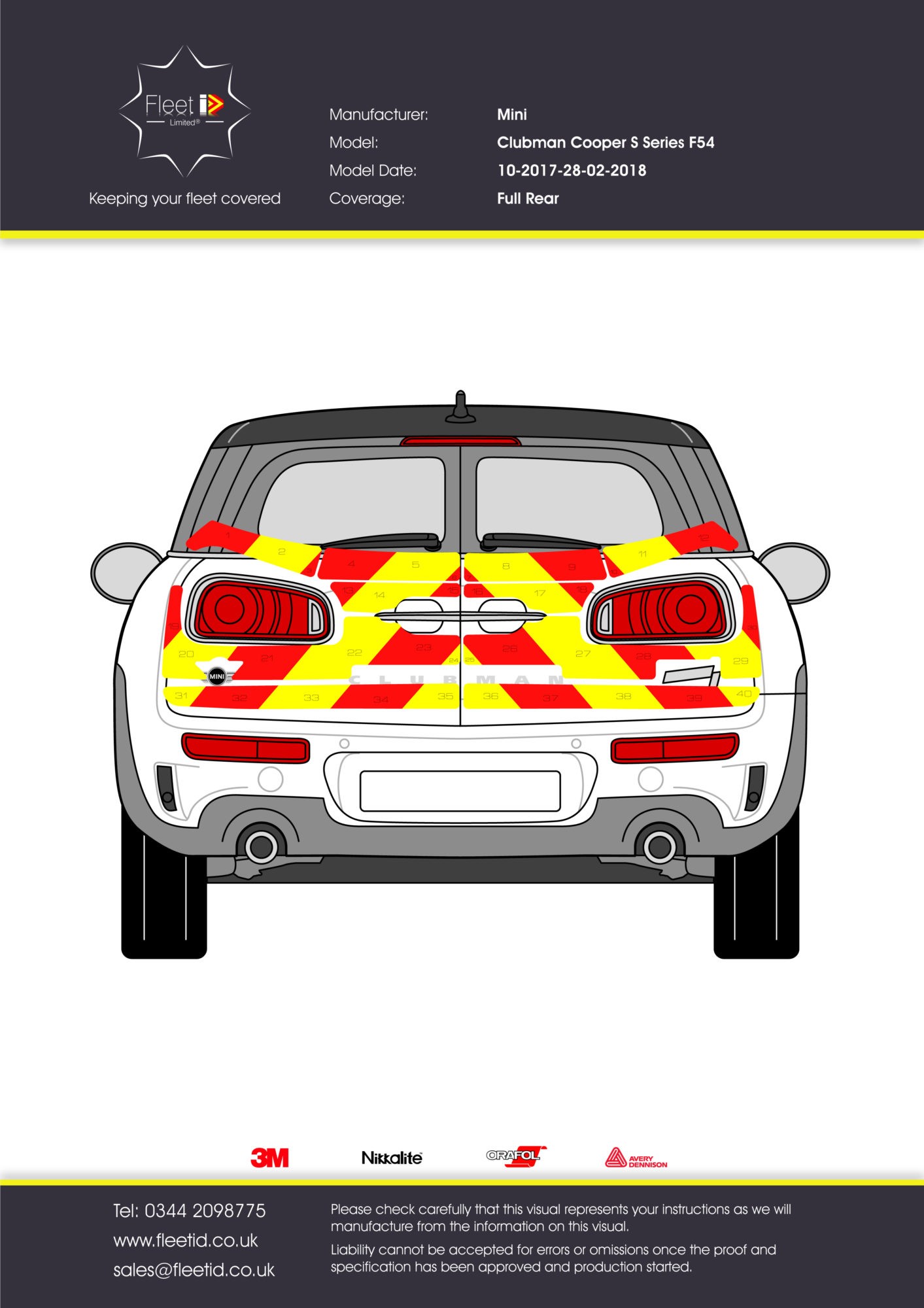 Mini Clubman Cooper S Series F54 10-2017 - 02-2018 - Fleet ID