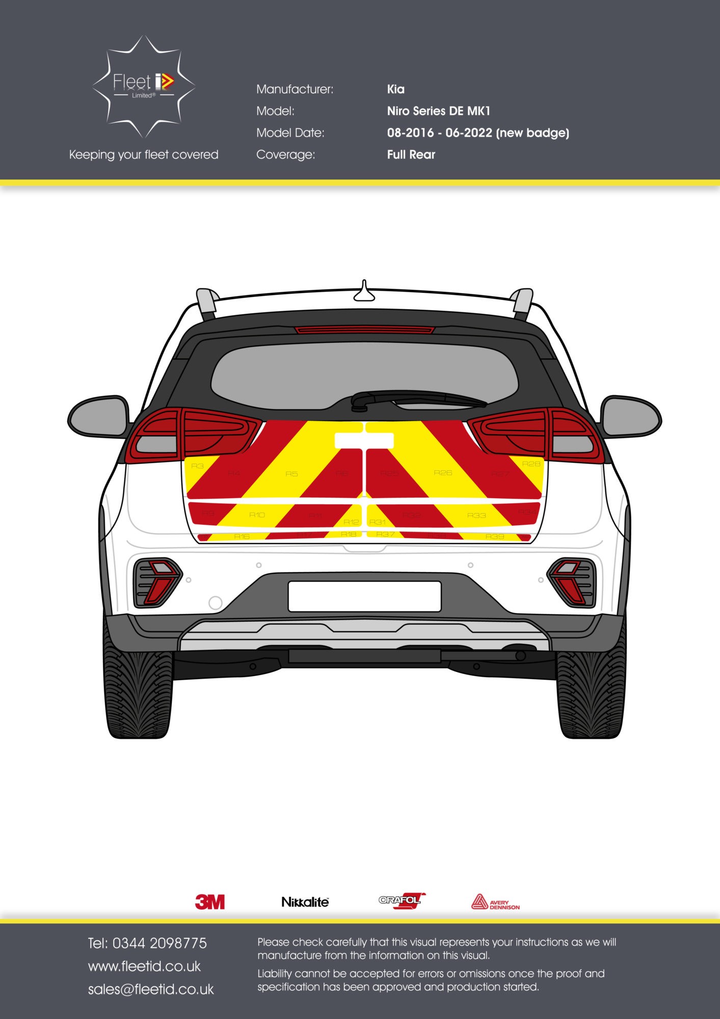 chevron kit for kia niro series de mk1