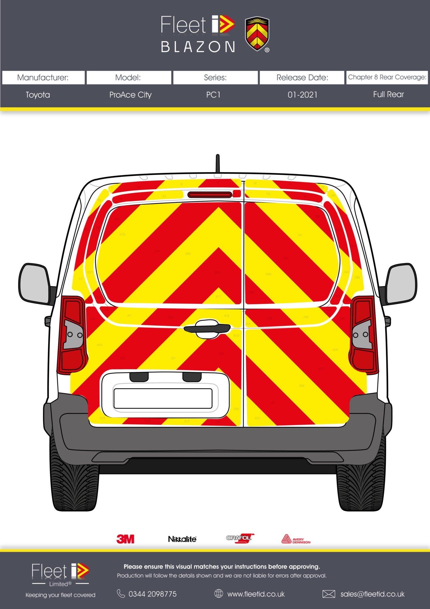 full rear chapter 8 kit for toyota proace city series pc1