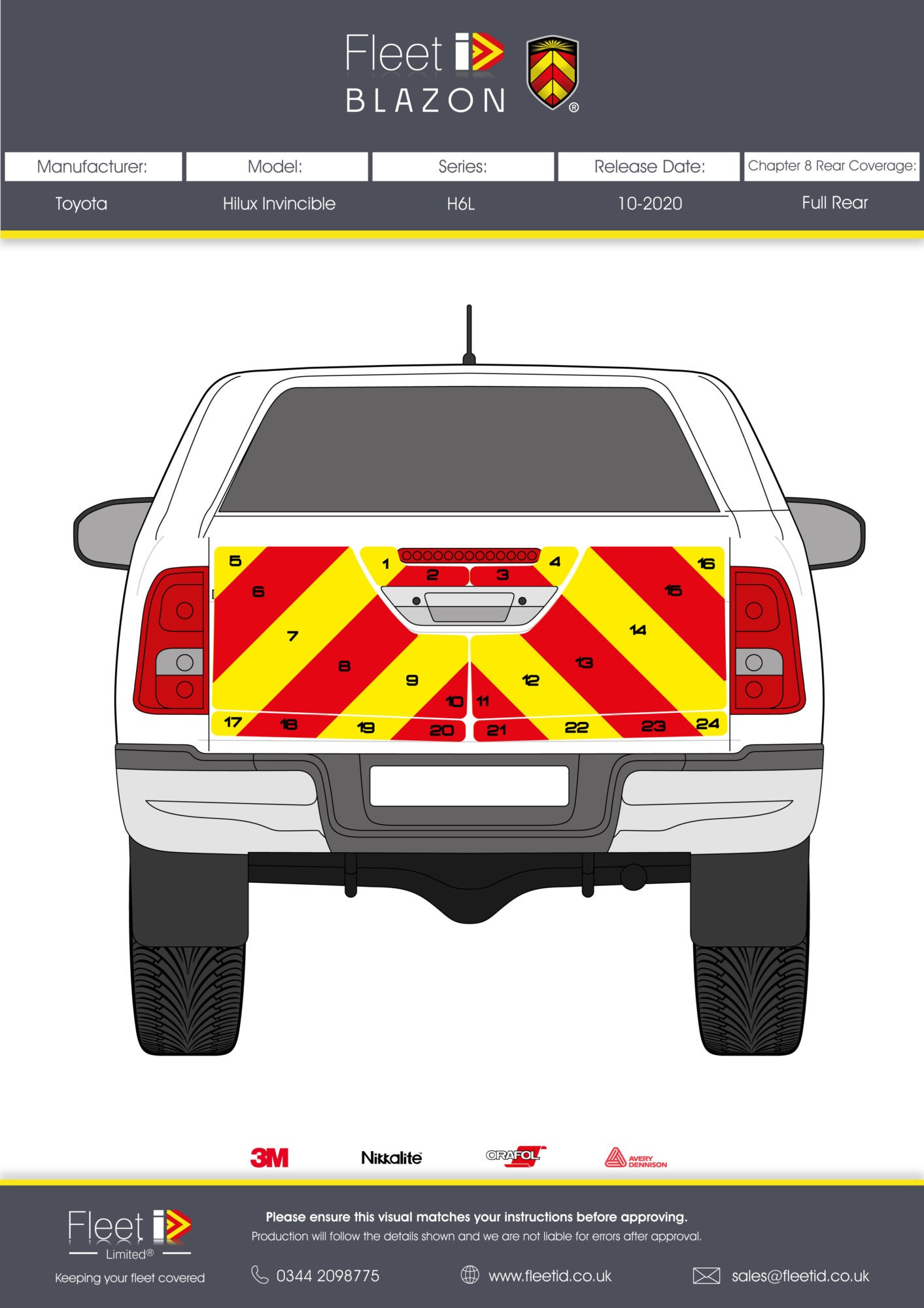 Chevron kit for Toyota Hi-Lux Invincible